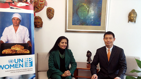 南非首位女性副总统 联合国会见j9集团CEO